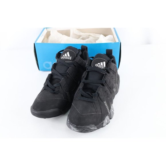 Deadstock Vtg 90s Adidas Mens 9.5 Spell Out Sup Trainer Lo Sneaker Shoes Black main image 8